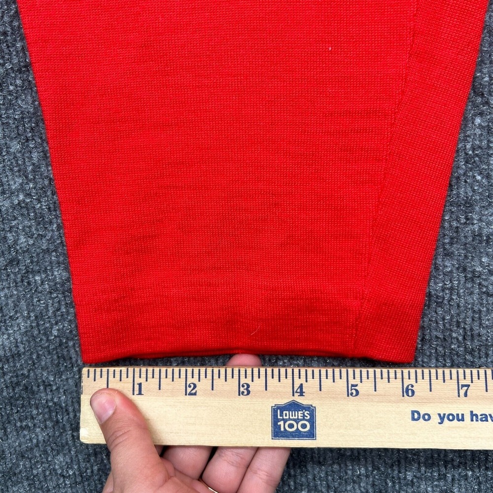 Vtg St John Sport Knit‎ Pants Women Medium Red Pull On Track Lounge - Picture 6 of 10